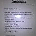 Die sanitären Anlagen können nicht mehr von den Kindern benutzt werden.