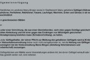 Verhinderung der Ausbreitung der Geflügelpest