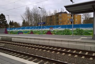 Laubenheimer Bahnhof mit Grafitti-Kunst