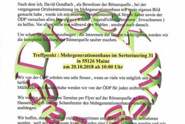 ÖDP besucht soziale Aktion am Mehrgenerationenhaus in Mainz-Finthen