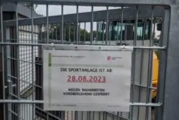 Sportplatz vorrübergehend gesperrt