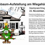 Weinnachtsbaum vorm Wiegehäuschen