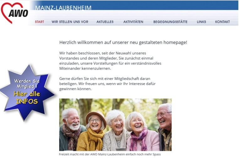 Die AWO Mainz-Laubenheim hat eine neue Webseite.
