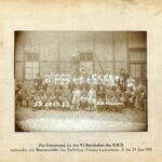 Oppenheimer Straße; Bannerweihe des Radfahrer-Vereins-Laubenheim 1907 im Juni 1913 im Restaurant Mainzer Hof; </br> Bildgeber Klaus Schmitt