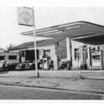 Oppenheimer Straße; Aral-Tankstelle um 1953 (heute Oil-Tankstelle); </br> Bildgeber Petra Spies