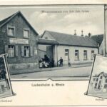 Oppenheimer Straße; Ansichtskarte vom Weinrestaurant Johann Jakob Spies (nach schwerer Beschädigung 1945 Aufstockung; für viele Jahre Salon Huber, danach Haarstudio Braun-Fricke), abgestempelt am17.09.1914; </br> Bildgeber Fritz Berena/Jupp Heck