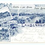 Marktplatz; Gasthaus Zur Krone, Besitzer Peter Reitz; Ansichtskarte abgestempelt am 28.05.1900;Bildgeber Berena/Heck
