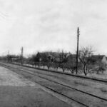 Oppenheimer Straße; Bahnsteig am Bahnhof nach Hochwasser Nov. 1882; Blickrichtung Mainz; Bildgeber Klaus Schmitt