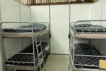 Sporthalle Laubenheimer Ried zur Unterbringung von geflüchteten Menschen