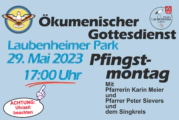 Ökumenischer Gottesdienst im Park Pfingstmontag um 17:00 Uhr
