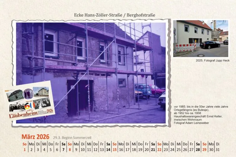 Kalenderblatt März Alt Laubenum