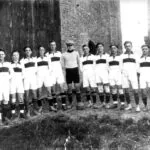 Schubertstraße; 1. Mannschaft FSV Alemmannia vor Ziegelei von Ludwig Marx 1921 zwischen Neuweg und Alexander-Fleming-Straße; </br> Bildgeber Werner Vollrath Schubertstraße; 1. Mannschaft FSV Alemmannia vor Ziegelei von Ludwig Marx 1921 zwischen Neuweg und Alexander-Fleming-Straße; Bildgeber Werner Vollrath